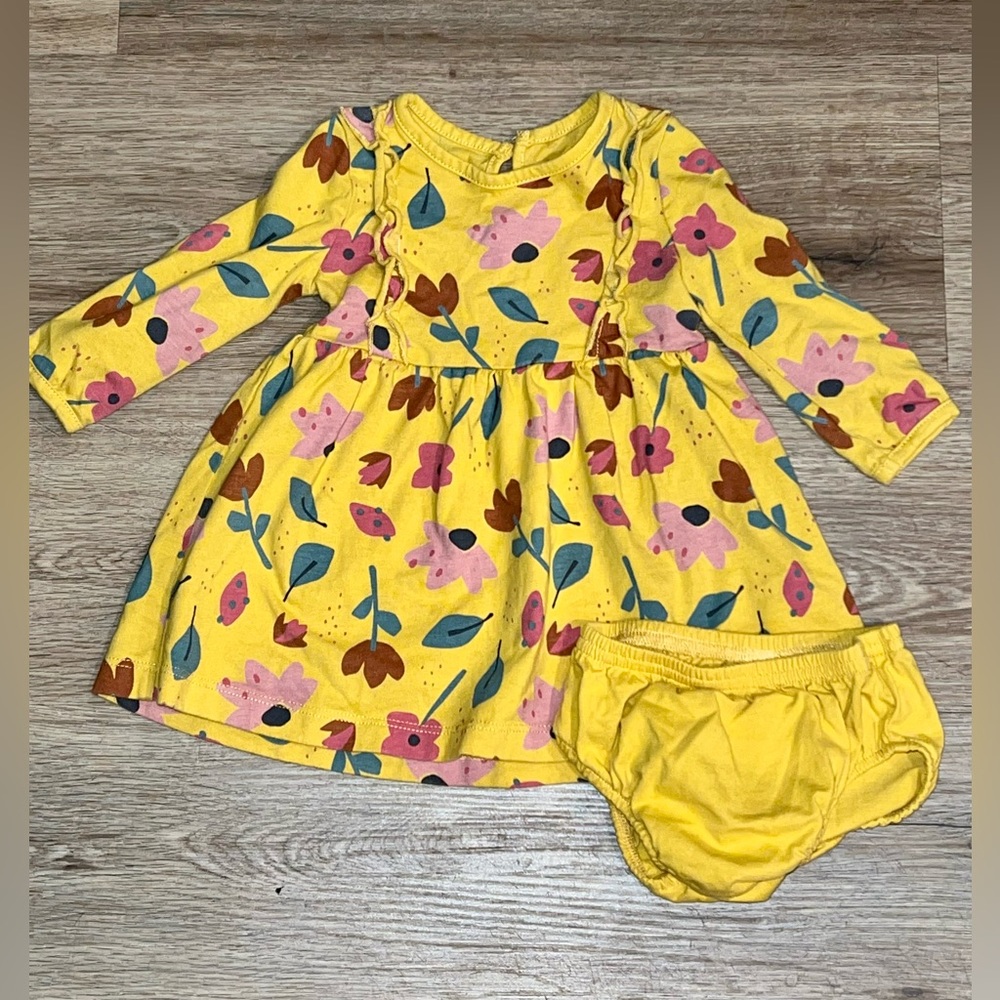 Carter’s Yellow Floral Long Sleeve Dress set